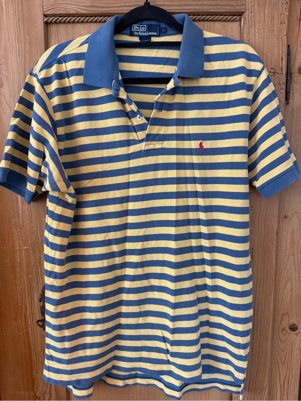 Polo by Ralph Lauren Blue & Yellow Striped Polo Shirt